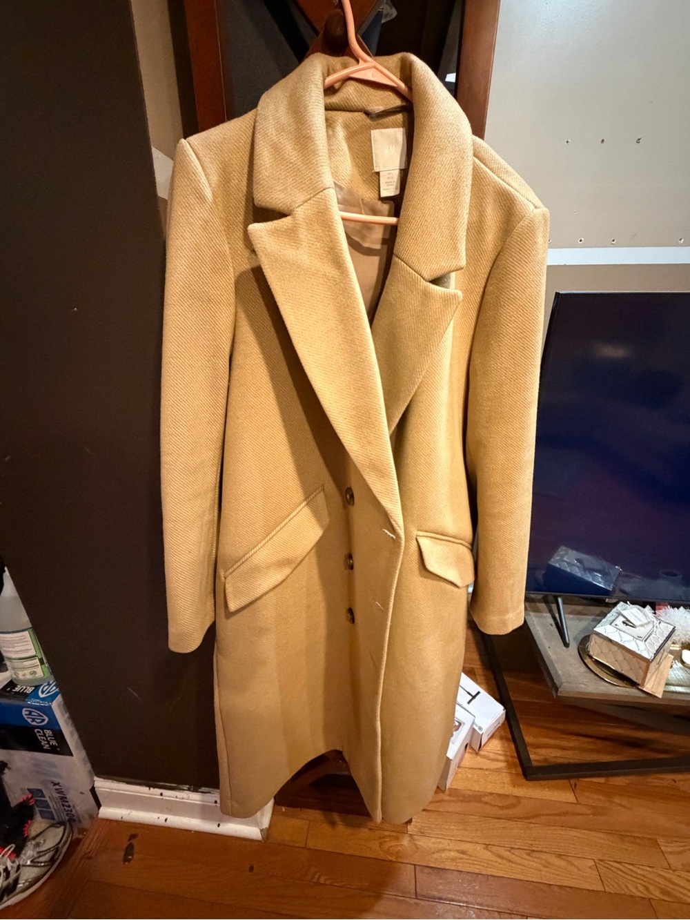 H&M Camel Long Tailored Trench Coat
